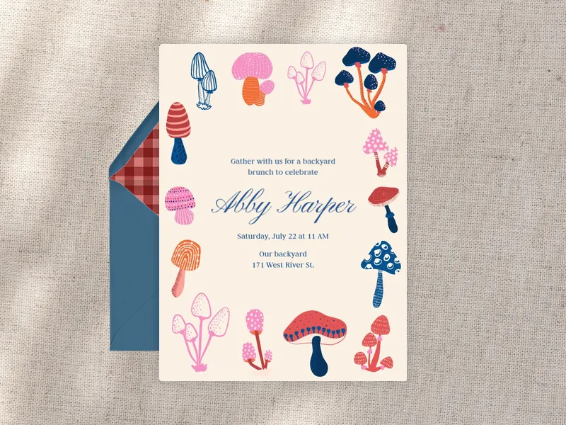 Amazing Mushrooms - family_gathering - Invitation