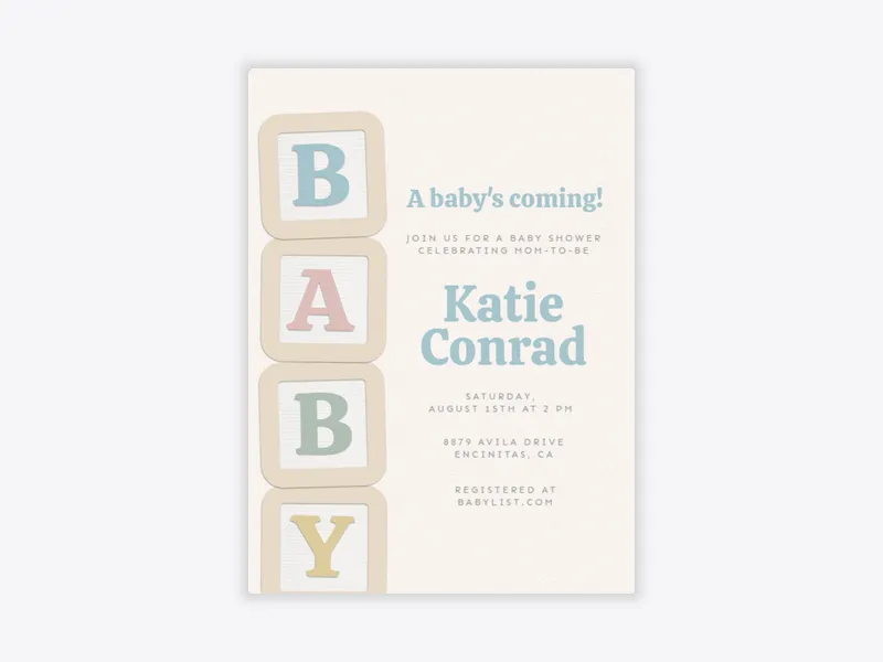 A Baby’s Coming - baby_shower - Invitation