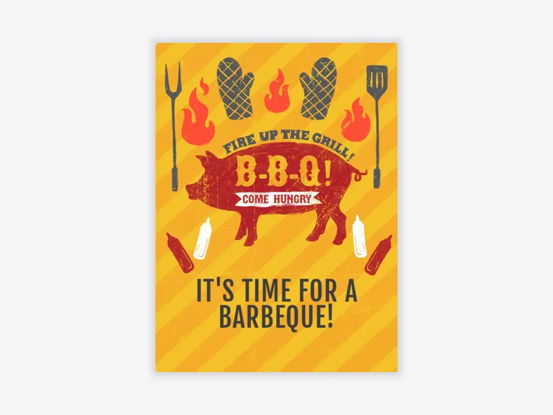Backyard BBQ - bbq - Invitation