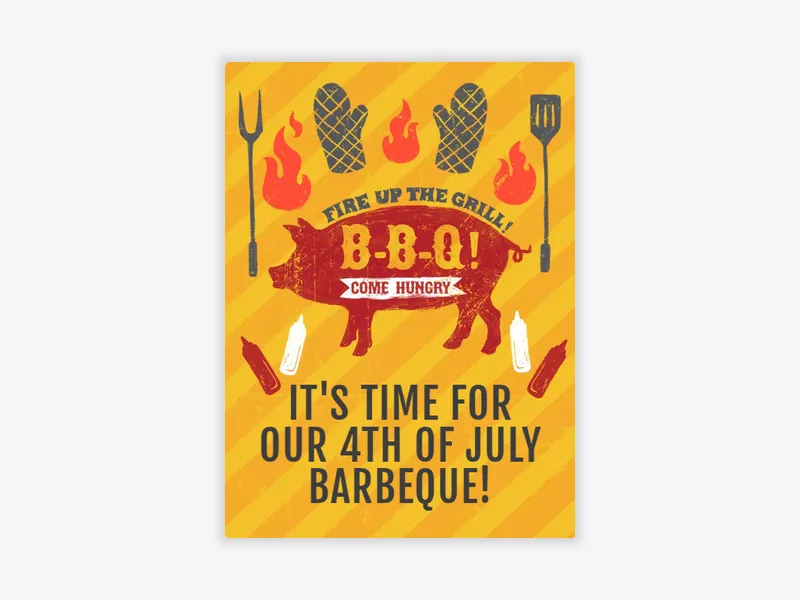Backyard BBQ - july_fourth - Invitation