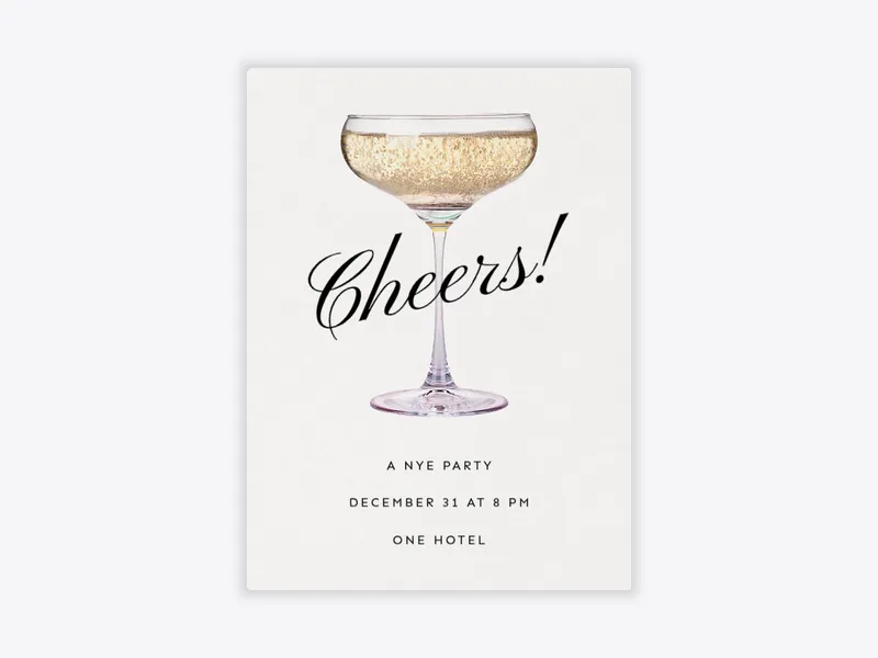 Bubbly New Year - new_years - Invitation