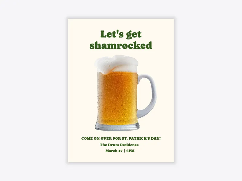 Cheers and Beers - st_patricks_day - Invitation