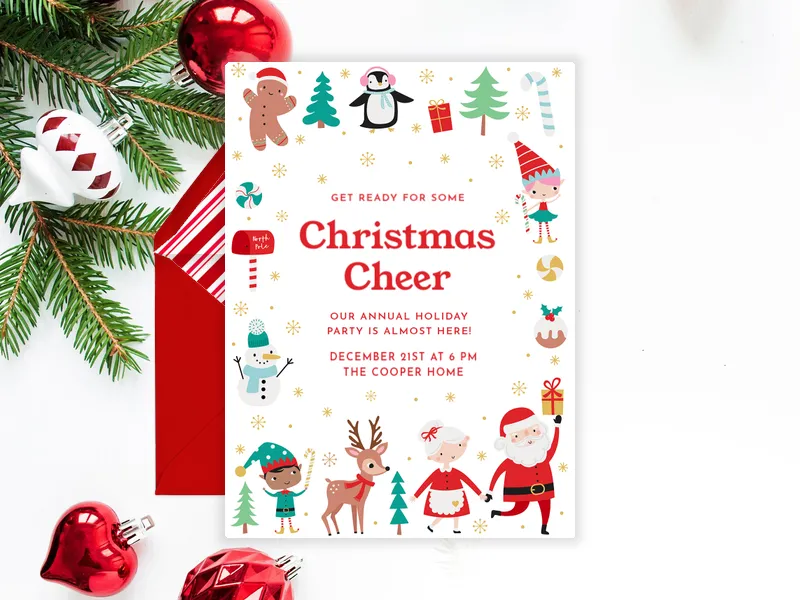 Christmas Characters - christmas - Invitation