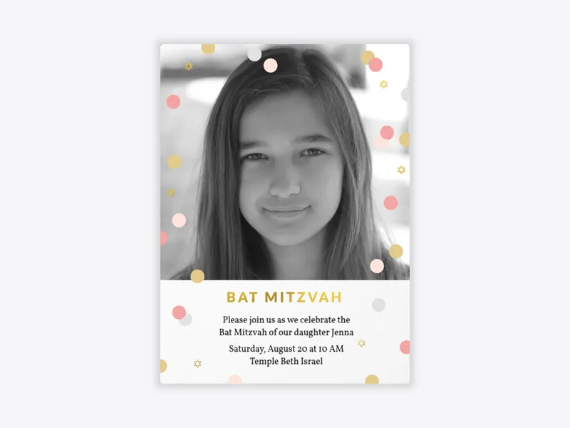 Confetti Mitzvah (Photo) - bar_bat_mitzvah - Invitation