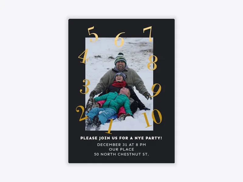 Counting Down (Photo) - new_years - Invitation