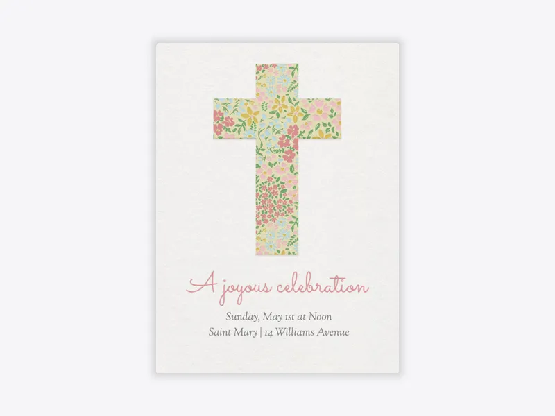 Cross With Icons - religious - Invitation