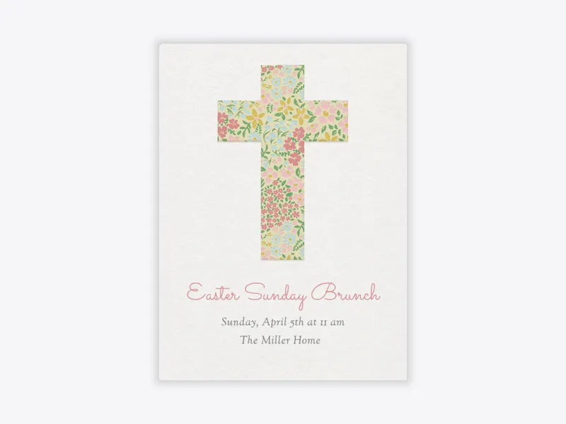 Cross With Icons - easter - Invitation