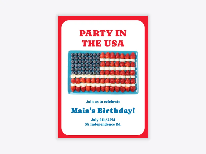 Cupcake Stripes - 4th_birthday - Invitation