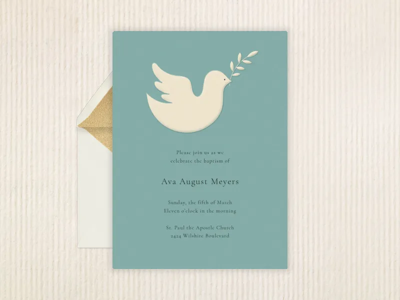 Dove - religious - Invitation