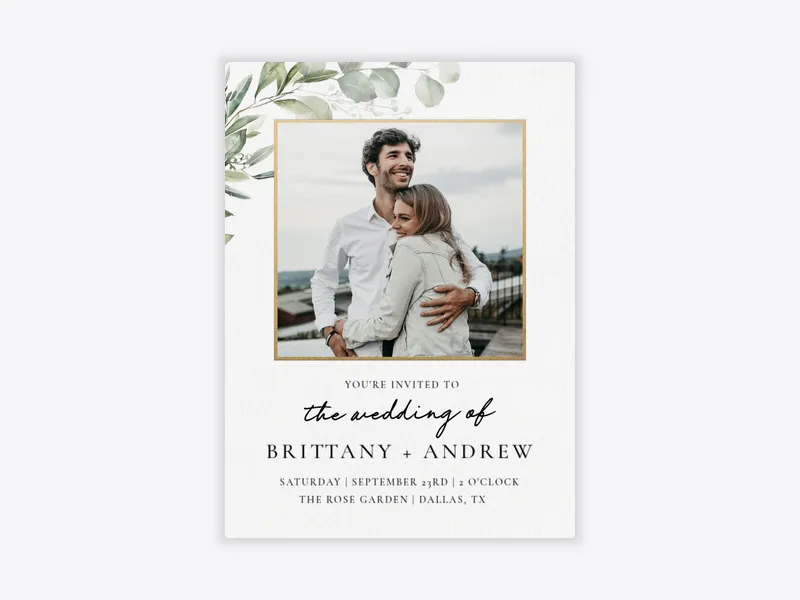 Eucalyptus & Oak (Photo) - wedding - Invitation