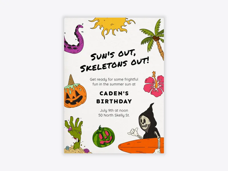 Frightful Fun - 10th_birthday - Invitation