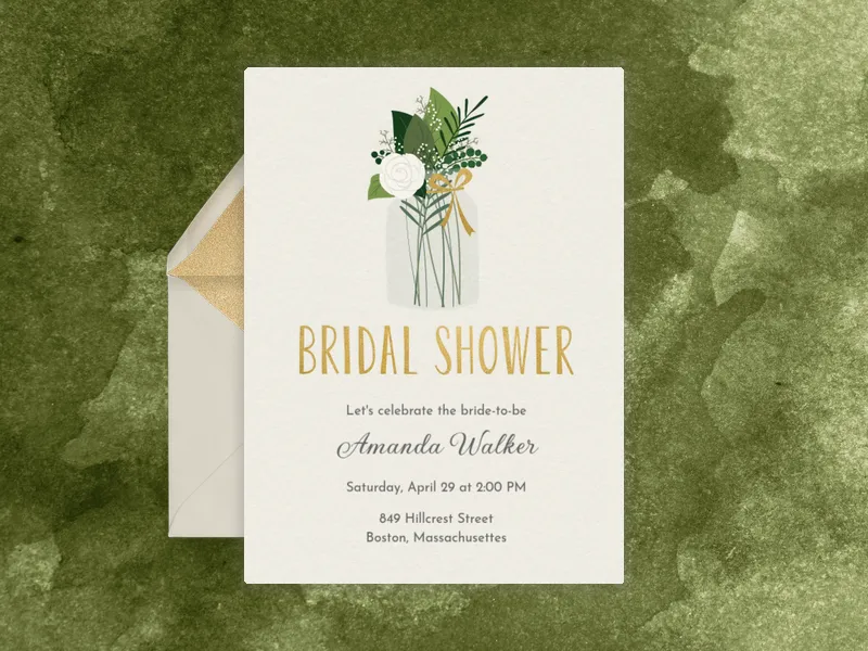 Green Wedding - showers_and_parties - Invitation