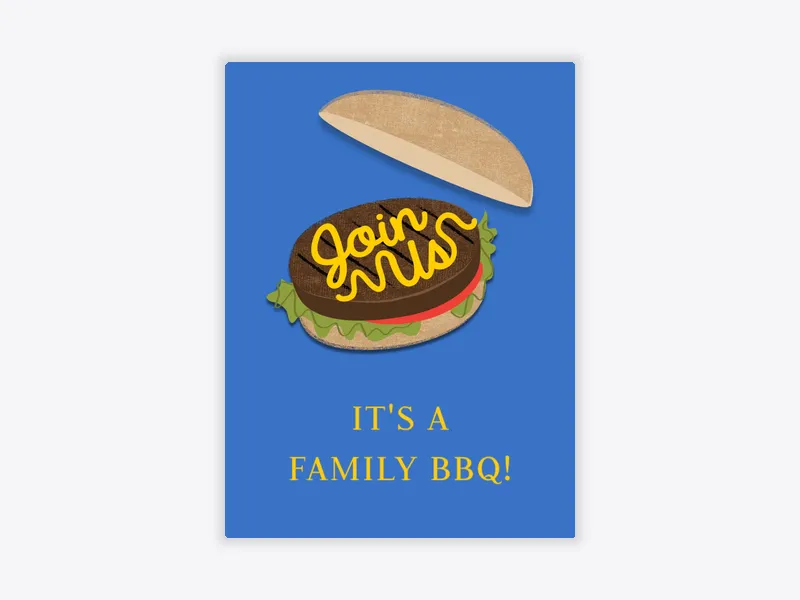 Hamburger Hangout - bbq - Invitation