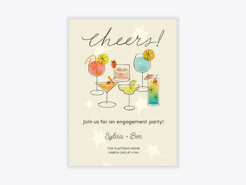 Happy Times Ahead - engagement - Invitation