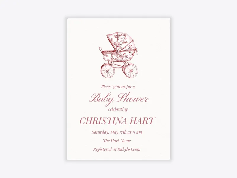 Lace Carriages - baby_sprinkle - Invitation