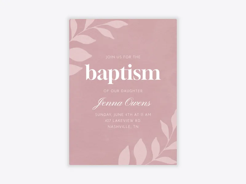Boy Baptism Invitation free template design