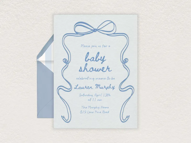 Minimalist Ribbon Invitation premium template design