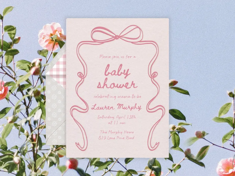 Minimalist Ribbon - parenthood_journey - Invitation