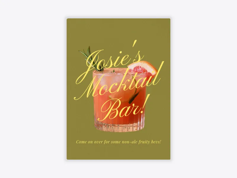 Mocktail Bar - pool_party - Invitation