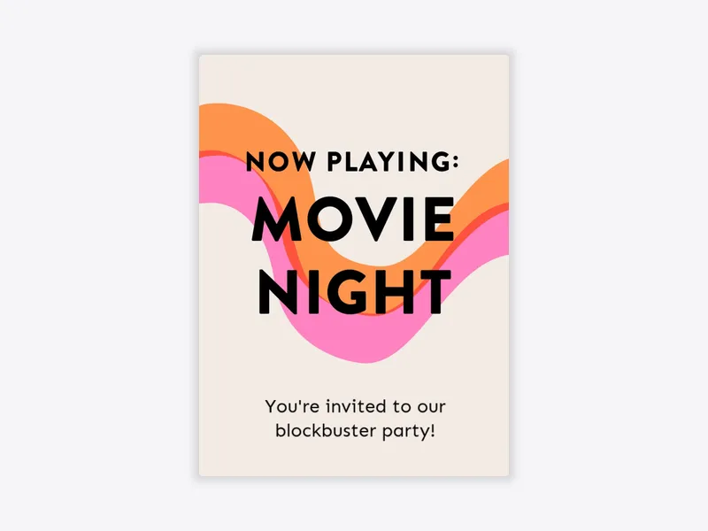 Now Playing Movie Night - viewing_party - Invitation