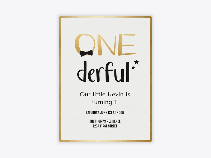 ONEderful Baby - babys_first - Invitation