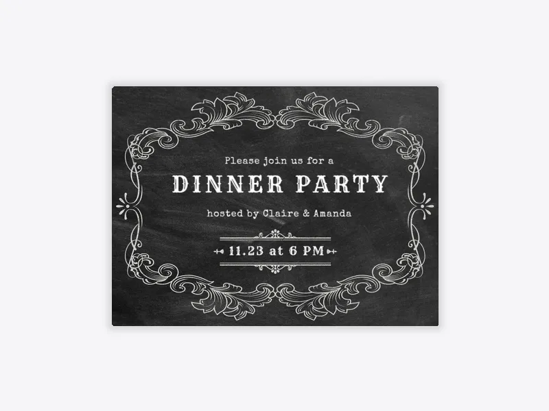 Etched Chalkboard - birthday_milestones - Invitation