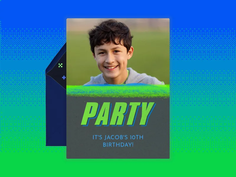 Party Neon (Photo) - kids_and_teens - Invitation