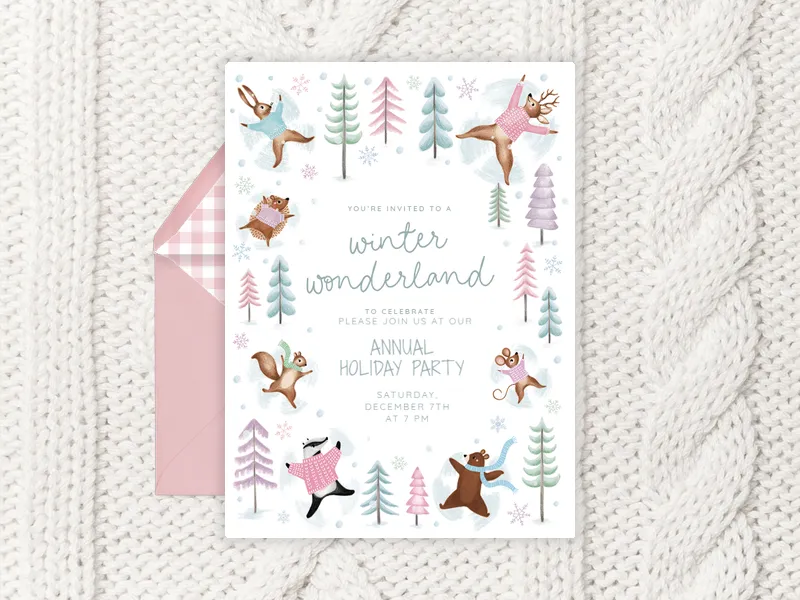Pastel Wonderland - christmas - Invitation