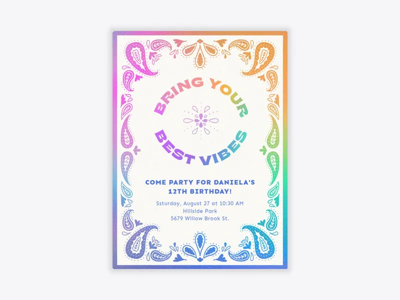 Rainbow Bandana - brunch_lunch - Invitation