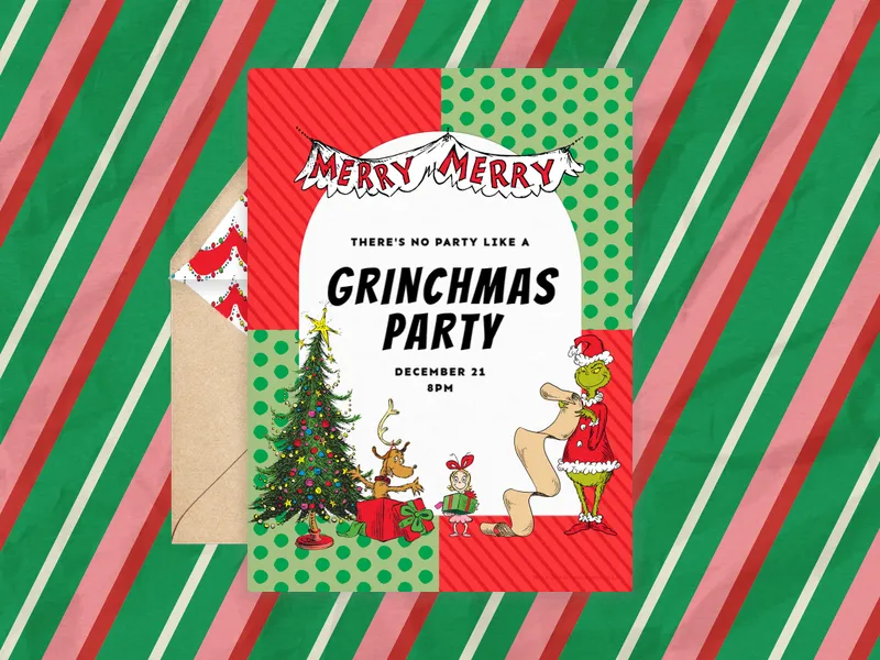 Dr Seuss: Red Green Grinchmas - dr_seuss - Invitation