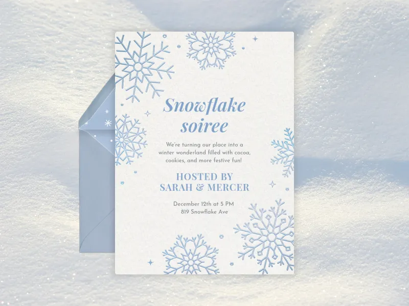 Snowflake Soiree - holiday_party - Invitation
