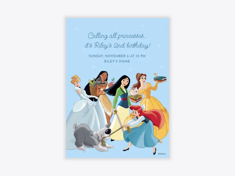Disney: Sparkle All the Time Princesses - featured - Invitation