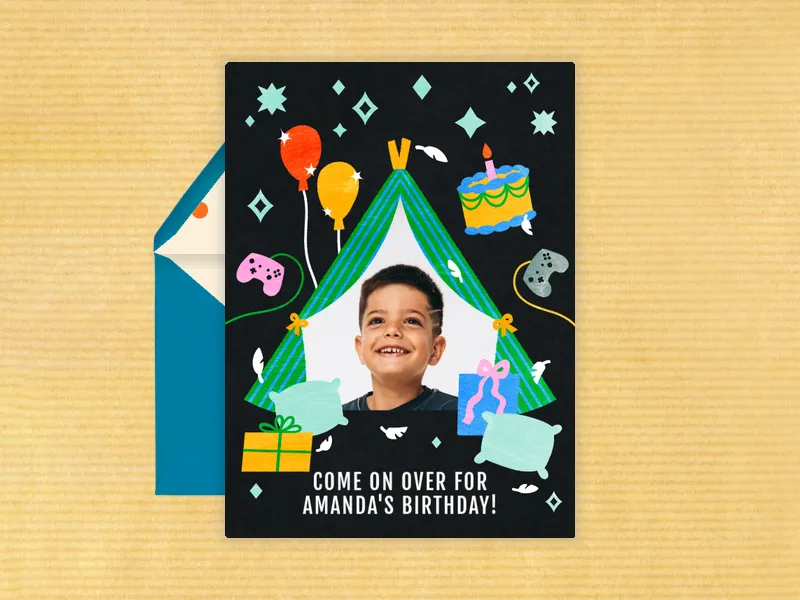 Striped Tent (Photo) - kids_activities - Invitation