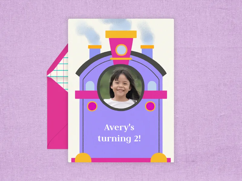 Tank Engine Birthday (Photo) - babyandkids_dyo_uyo - Invitation