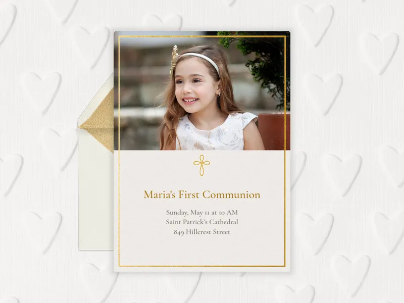 Tear Drop Cross (Photo) - religious - Invitation
