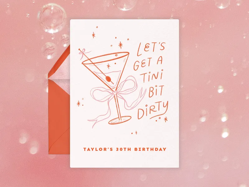 A Tini Bit Dirty - birthday_milestones - Invitation