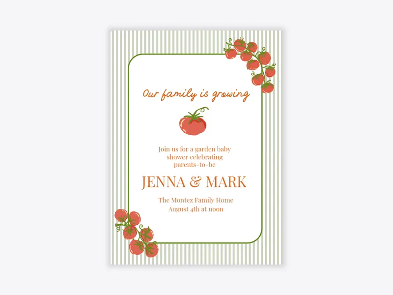 Tomato Time - baby_sprinkle - Invitation