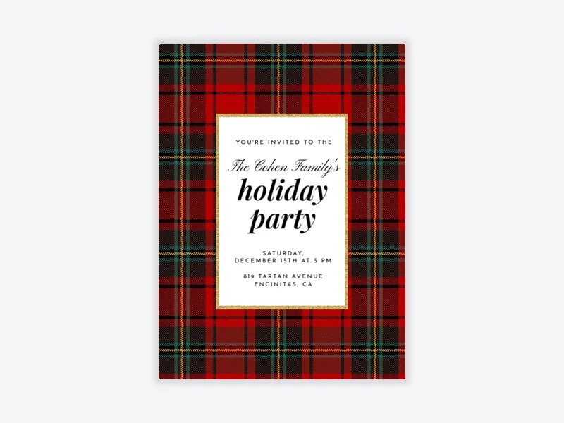 Warm Flannel Holiday - holiday_party - Invitation