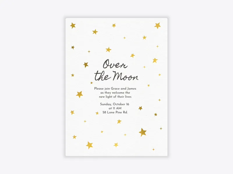 Star Light, Star Bright Invitation free template design