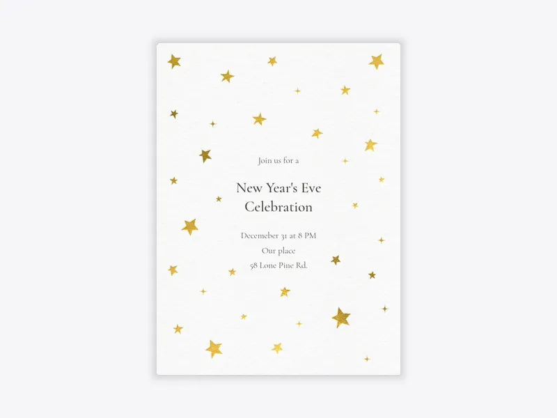 Star Light, Star Bright Invitation free template design