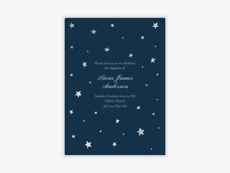 Star Light, Star Bright - religious - Invitation