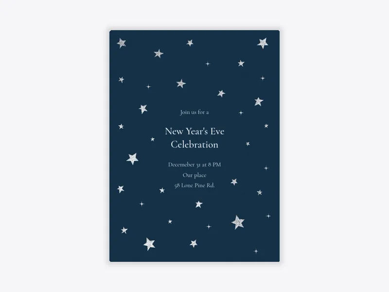 Star Light, Star Bright - new_years - Invitation