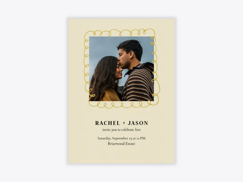 Doodle Frame (Photo) - wedding_dyo_uyo - Invitation