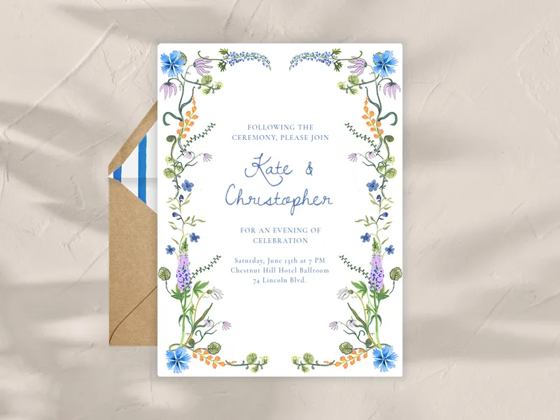 Spring Floral - rehearsal_dinner - Invitation