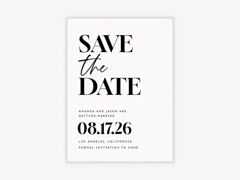 Black Serif - save_the_date - Invitation