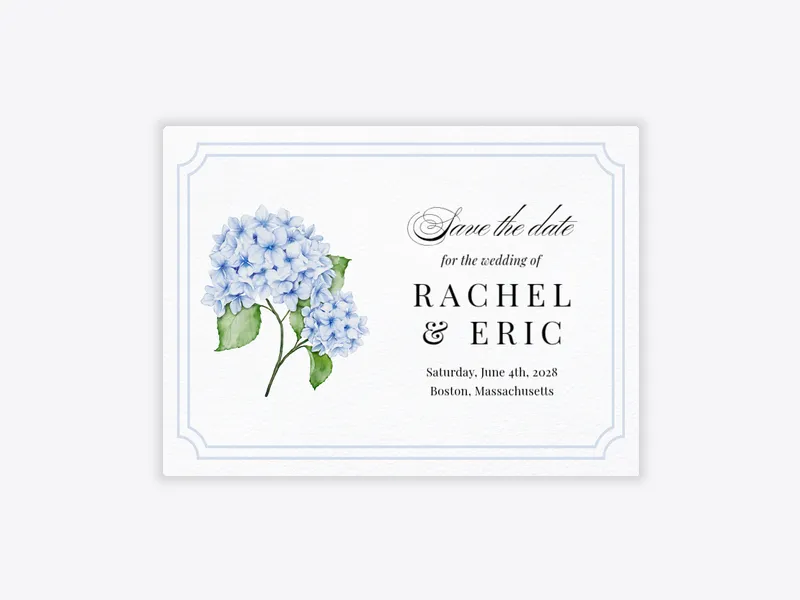 Delicate Hydrangea Sprig - save_the_date - Invitation