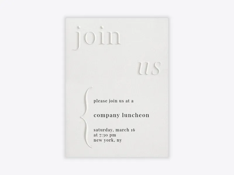 Embossed Serif - business_events - Invitation