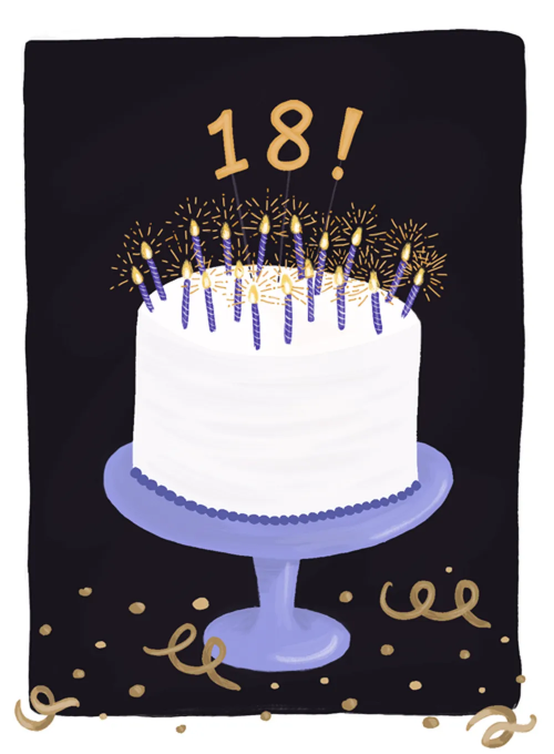 18th Cake Card - birthday_cards - Card