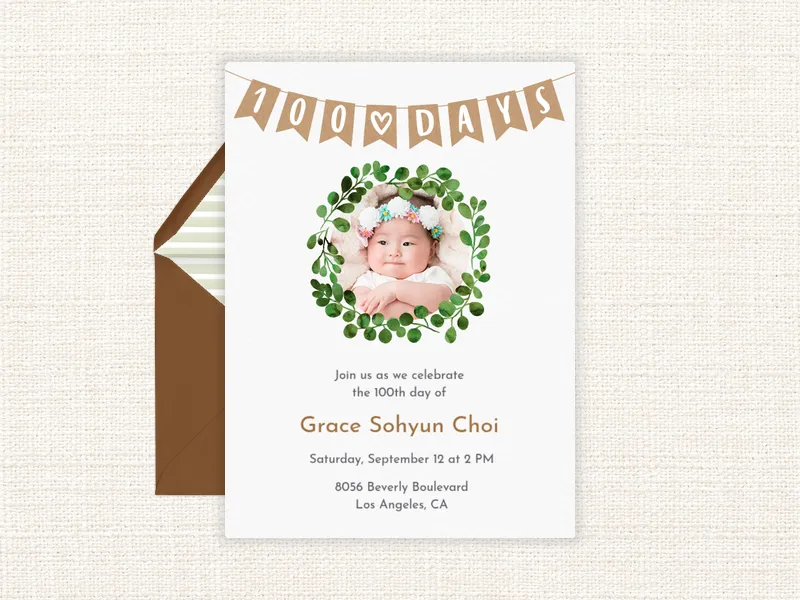 100 Days (Photo) - featured - Invitation