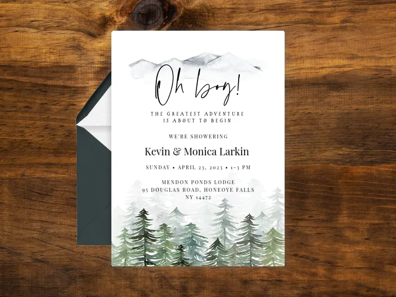 A Great Adventure - baby - Invitation